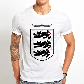 Komanda Crest dėl salos Berk juokingi marškinėliai vyrams vasarą naujas baltos spalvos atsitiktinis unisex marškinėlius, Kaip Traukinio Jūsų Drakonas anime t-shirt