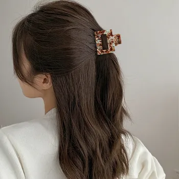 Korėjos Akrilo Žiburių Moterų Plaukus, Nagus, Krabų Gnybtus Žavesio plaukų segtukai, Ponia, Plaukų Clips Šviesą sudaro Hairdress Plaukų Formavimo Priemonė