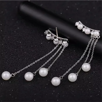 Korėjos versija saldus kalnų krištolas auskarai pasakų kutas imitacija pearl drop auskarai star moterų papuošalai didmeninė