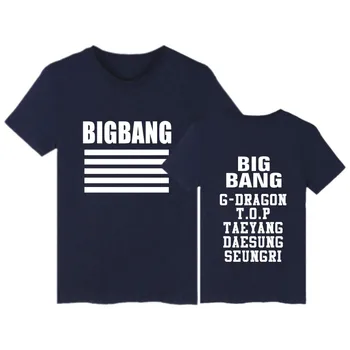 Kpop bigbang albumą padarė raudona stirpes marškinėlius marškinėliai trumpomis rankovėmis o kaklo gd taeyang marškinėliai atsitiktinis plius dydis t marškinėliai topai tee