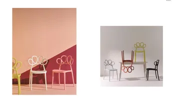 Kėdė RAISSA, dizainas, baltos spalvos polipropileno
