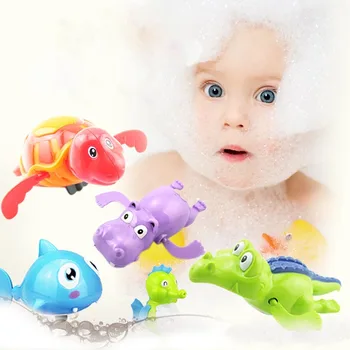 Kūdikis Vandens Žaislas, Mechaninė Statybos 1Pcs Vaikų Prekių Ripple Animacinių filmų Gyvūnų Laikrodžio Stiliaus Plastiko
