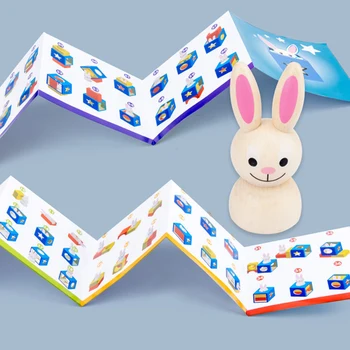 Kūdikių Bunny ' s intelligence, Magic box, Kūdikio sąveika, ankstyvojo ugdymo, žvalgybos mediniai geometrijos žaislai