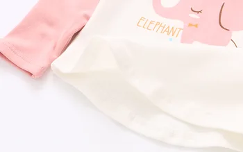 Kūdikių marškinėliai Animacinių filmų Vienaragis Unisex ilgomis Rankovėmis Naujausias T-shirt O-kaklo Mielas Mielas Gyvūnų Dramblys Spausdinti Kūdikių Drabužiai marškinėliai