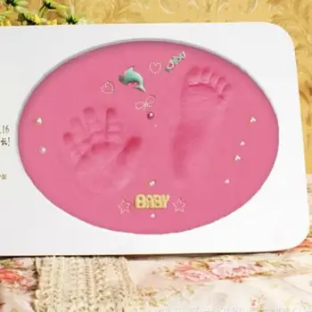 Kūdikių Oro Džiovinimo Minkštas Molis Handprint Pėdsaką Leidyklos Liejimo pirštų Atspaudų 40g Liejimo Tėvų-vaikų Vertus Inkpad Fingerprnt