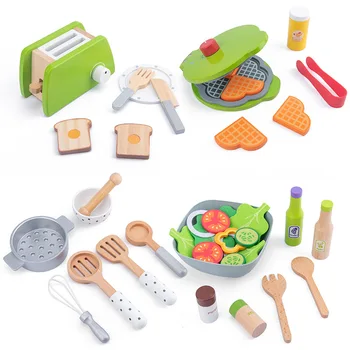 Kūdikių Švietimo Žaislai, Mediniai Virtuvės Žaislas Apsimesti Žaisti Vaikams Virtuvės Rinkinys Pjovimo Magnetinio Vaisių, Daržovių Miniatiūrinės Maisto Mergina Žaislai