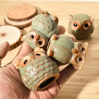 Kūrybinės Keramikos Pelėda Miniatiūriniai Modelis Darbalaukio Decoratin Figūrėlės Vaikams, Žaislai, Namų Puošybai Gyvūnų Ornamentais Retro Baldai