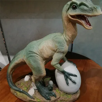 Kūrybos Dinozaurų Vagia Kiaušinius Dervos Scenos, Skulptūra, Statula Kavos Parduotuvė Prieangis Vitrina Art Papuošalai X3374