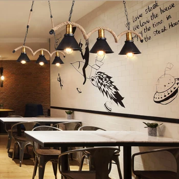 Kūrybos restoranas liustra dizaineris baras liustra baras asmenybės kanapių liustra pramoninės vėjo retro lempos LL03151413