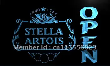 LA040 - Stella vvg artois ATIDARYTI Alaus Baras LED Neon Light Pasirašyti namų dekoro amatai