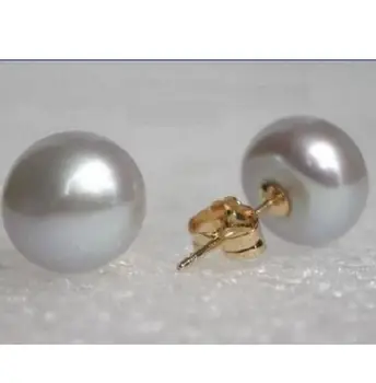 Labai puikus AAA+++ 8-9mm gamtos pilka Gėlavandenių perlų auskarai