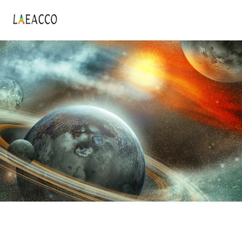 Laeacco Visatos, Kosmoso Fotografijos Fonas Paukščių Tako Saulės Žemė Glitters Astronautas Gimtadienio Backdrops Fotostudija Rekvizitai