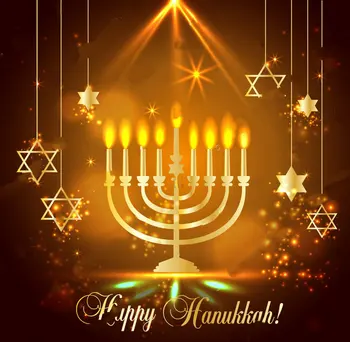 Laimingas Hanukkah Shining Star Šviesos Bokeh prieškambario fone Aukštos kokybės Kompiuteris spausdinti šalis foto fonas