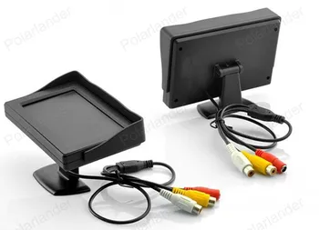 Lankstymo Spalvotas TFT LCD 4,3 colių 480*234 automobilių monitoriaus Ekrano Parkavimo Jutiklis Vaizdo Monitorius, Automobilių galinio vaizdo Atsargine, Atvirkštinio vaizdo Kamera