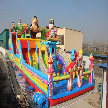 Lauko Dideli Pripučiami Skaidrių Vaikų Pripučiamos Pilies Pramogų Žaislas Batutas Oro Pagalvės Neklaužada Pilis