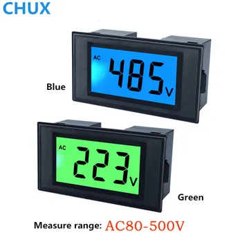LCD Digital AC Maitinimo Voltmeter Spalvotas Ekranas Įtampos AC80-500v Įtampos Nustatymo Ekranas Sreen Skaitmeninis Matuoklis D69-20 120