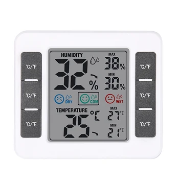 LCD Elektroninių Skaitmeninių Sienelių Temperatūros Termometras su Drėgmėmačiu Drėgmės Matuoklis M G88A