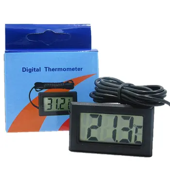 LCD Skaitmeninis Termometras Su Baterija Šaldiklio Mini Termometras Patalpoje Lauko Elektroninis Termometras Su Jutiklis