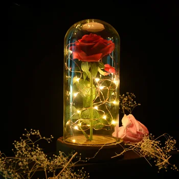 LED Akinius Padengti Konservuoti Šviežių Gėlių, Vestuvių Dekoravimas Gimtadienio, Kalėdų, Valentino Dovana Home Hotel Apdaila Didmeninė
