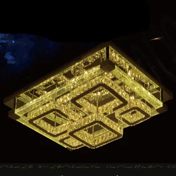 Led lubų šviestuvas modernus miegamojo kambarį kristalų lempos stačiakampio formos burbulas kristalų lubų lempa apšvietimo šviestuvas led lempos