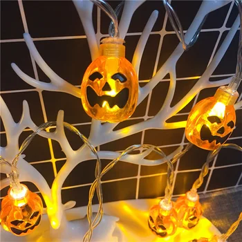 LED Moliūgų String Žibintai Helovinas Saugus Šviesus Moliūgų Kaukolė Lempos Patvarus Dekoratyvinis Apšvietimas Kurti Atostogų Atmosfera