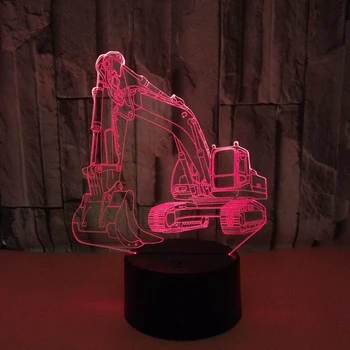 Led Paspauskite Šviesos 3D Naktį Šviesos Vaikas, Naktį Šviesos diodų (LED) Automobilių Nakties Šviesos Naktį Lempa Led Namų Deocration Berniukų Vyro Dovanos