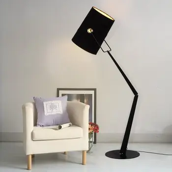 LED Stalo, Grindų Lempos drobės audinio atspalvis Šiuolaikinės grindų šviesos diodų (LED) apšvietimo gyvenimo sėdi kambaryje tyrimą, kambaryje sofa pusėje biuras šviesos