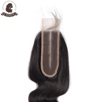 Liddy Kūno Banga 2x6 Nėrinių Uždarymo Žmogaus Plaukų Uždarymo Brazilijos Plaukų Audimo Natūralių Spalvų Ne remy Plaukų Priekinės Uždaryti