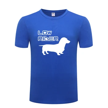 Low Rider - Takso Wiener Dog Kūrybos vyriški T-Shirt Marškinėliai Vyrams 2018 Naujas Trumpas Rankovės O Kaklo Medvilnės Atsitiktinis Viršų Tee