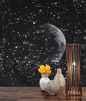 LUCKYYJ Mėnulis mergelės gobelenas kabinti gobelenas Galaxy Kosmoso Modelį, rankšluostį Sienos Kabo Audiniu Menas sienos Miegamojo Puošmena