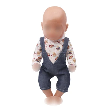 Lėlės drabužių mados kostiumą, darbo drabužiai suknelė tinka 43 cm kūdikių lėlės ir 18 colių Mergina lėlės drabužių priedai f687