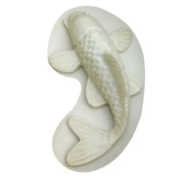 M0536 3D Žuvies, Šokolado liejimo Formos Bakeware Silikono Torto Formos Minkštas Dekoravimo Bakeware Maisto kokybės Silikono Formos Tortas Įrankis