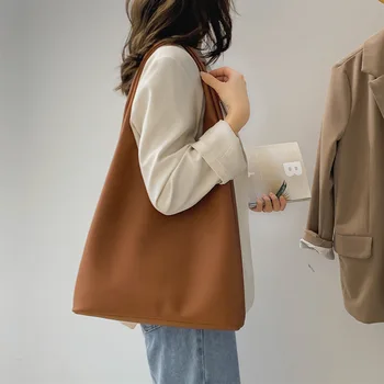 Madingas ir paprastas moterų didelis maišas 2020 nauja tendencija korėjos pečių maišą pažasties maišelį didelės talpos asmeninį tote bag