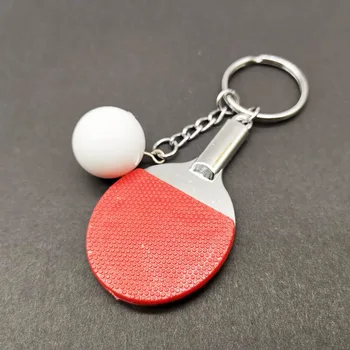 Mados 7 Spalvų Sporto Ping Pong Stalo Tenisas Kamuolys, Badmintono, Boulingo Kamuolys Keychain 
