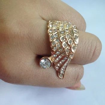 Mados aukso Spalvos žiedas, 2020 m., bižuterijos, sparnai žiedas moterims mergina Mados Moteris Žiedai
