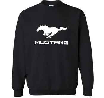 Mados Medvilnės Vyrų Hoodies Mustang Automobilio Logotipas Spausdinti Vilnos O-Kaklo megztinis Palaidinės HipHop Harajuku Streetwear Vyrų Drabužiai 33