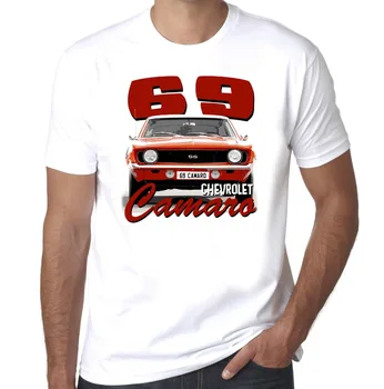 Mados Naujų Viršuje Tees T shirts 1969 Chevy Camaro Raumenų Automobilių marškinėliai
