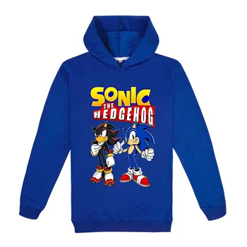 Mados Sonic The Hedgehog Hoodies Vaikai Hoodie Sudaders Berniukai, Puloveriai, Susagstomi Megztiniai Viršutiniai Drabužiai Hoodie Merginos Streetwear