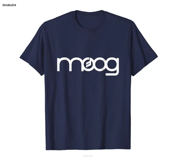 Mados Vyrų marškinėliai Moog Klasikinės Juodos spalvos Logo T Shirt Juokinga vyras prekės teeshirt vyrų vasaros medvilnės marškinėliai