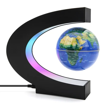 Magnetic Levitation Pasaulyje Nakties Šviesos Plūduriuojantis Pasaulio Žemėlapyje Kamuolys Lempos Kietas Apšvietimo Office Home Apdailos Sausumos Pasaulyje lempa