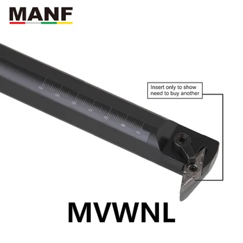 MANF CNC Tekinimo Įrankis S32T-MVWNR16 32mm Staklės, Pjovimo Toolholder TNGG TNMG Karbido Įdėklai, Apkabos, Vidaus Gręžimo Įrankių Laikikliai