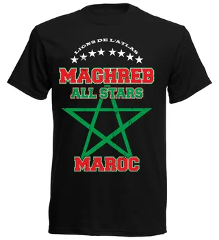 Marokko T-Shirt 10 Vyrų Futbolininkas Soccers 2019 Marokas Magrebo Mados Vyrų Užsakymą Bet Logotipas Dydis Hip-Hop Marškinėliai