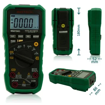 Mastech MS8150D Skaitmeninis Multimetras Auto Asortimentą Ūkio RMS 6600 Skaičiuoja Nešiojamų Testeris, Matuoklis, Elektros Prietaisų Diagnostikos įrankį