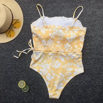 Maudymosi kostiumėliai Moterims 2018 vientisi maudymosi kostiumėlį Push Up Vintage Retro Tvarstis Maudymosi Kostiumai, Maudymosi Kostiumą Paplūdimio Drabužiai Monokini