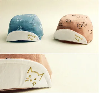 Mažmeninės prekybos 0-4 metų 50CM beisbolo kepuraitę skrybėlės katė touca kūdikių, vaikų, kūdikių gorras galvos beanies bebes vaikai pavasarį rudenį