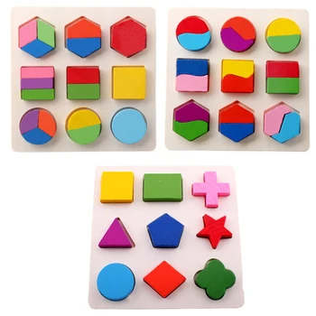 Mediniai Geometrinių Formų Rūšiavimas Matematikos Galvosūkių Ikimokyklinio Mokymosi Švietimo Žaidimas Kūdikių Žaislai Vaikiška