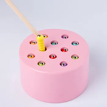 Mediniai Žaislai Magnetinio Caterpillar Montessori Ugdymo Kūdikių Atminties lavinimo gaudyti vabzdžių žvejybos Žaidimas, Matematikos Švietimo Žaislai