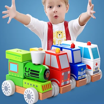 Medinis Žaislas Automobilių Vaikams Surinkti 