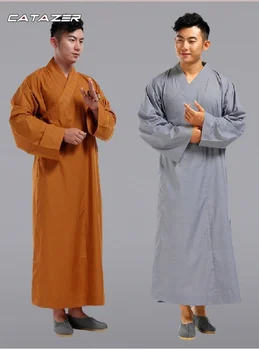 Medvilnės Budistų Skraiste Shaolin Vienuoliai Suknelė Kung Fu Vienodas Meditacija Kostiumas, Kostiumai Unisex