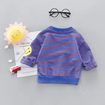 Medvilnės Vaikų marškinėliai 2020 Berniukas Mielas Animacinių filmų Laišką Long Sleeve T-shirt Viršūnes Rudenį ir Žiemą, Vaikų Berniukų marškinėliai